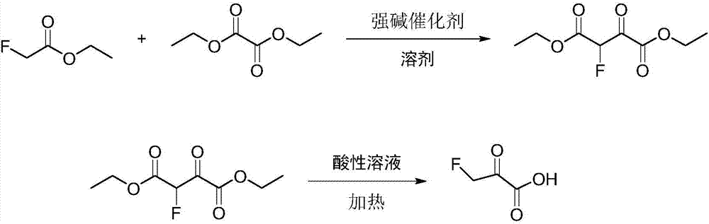 Preparing method of 3-fluoroacetone acid