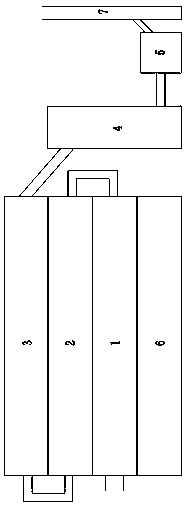 Container modular organic fuel gas or smoke gas tail gas treatment device