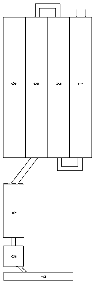 Container modular organic fuel gas or smoke gas tail gas treatment device