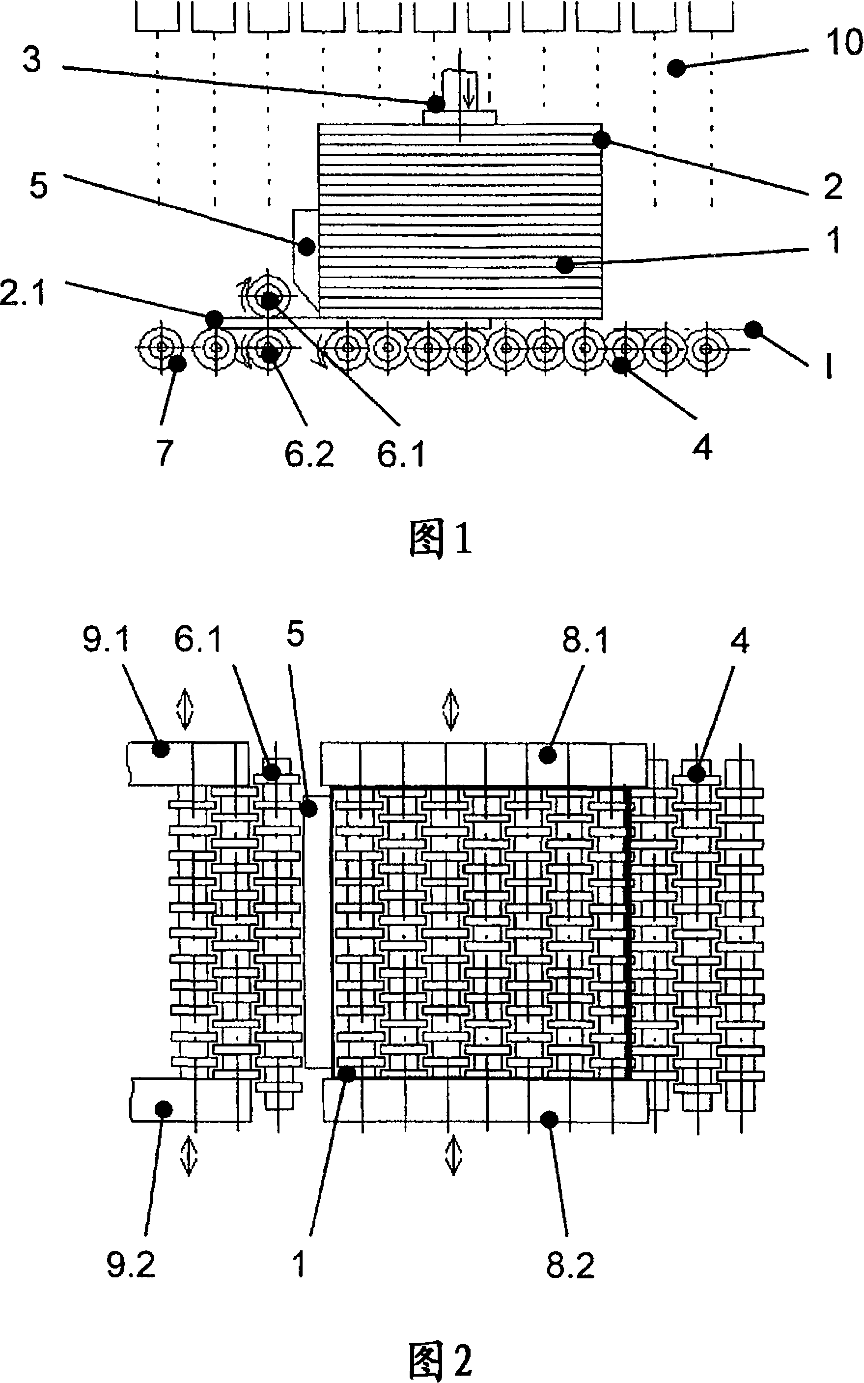 Device for the separation of substrates from a stack
