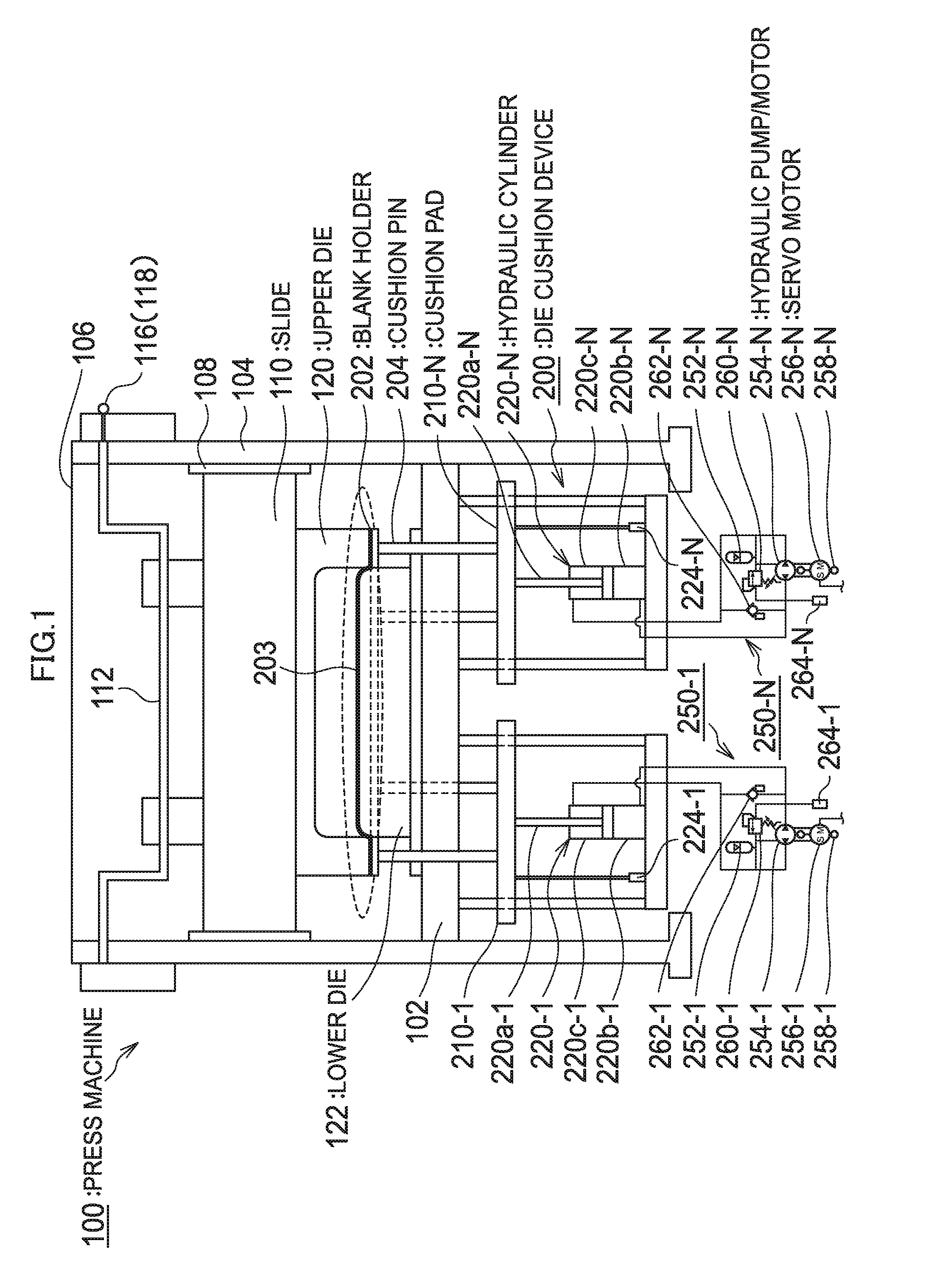 Die cushion device of press machine