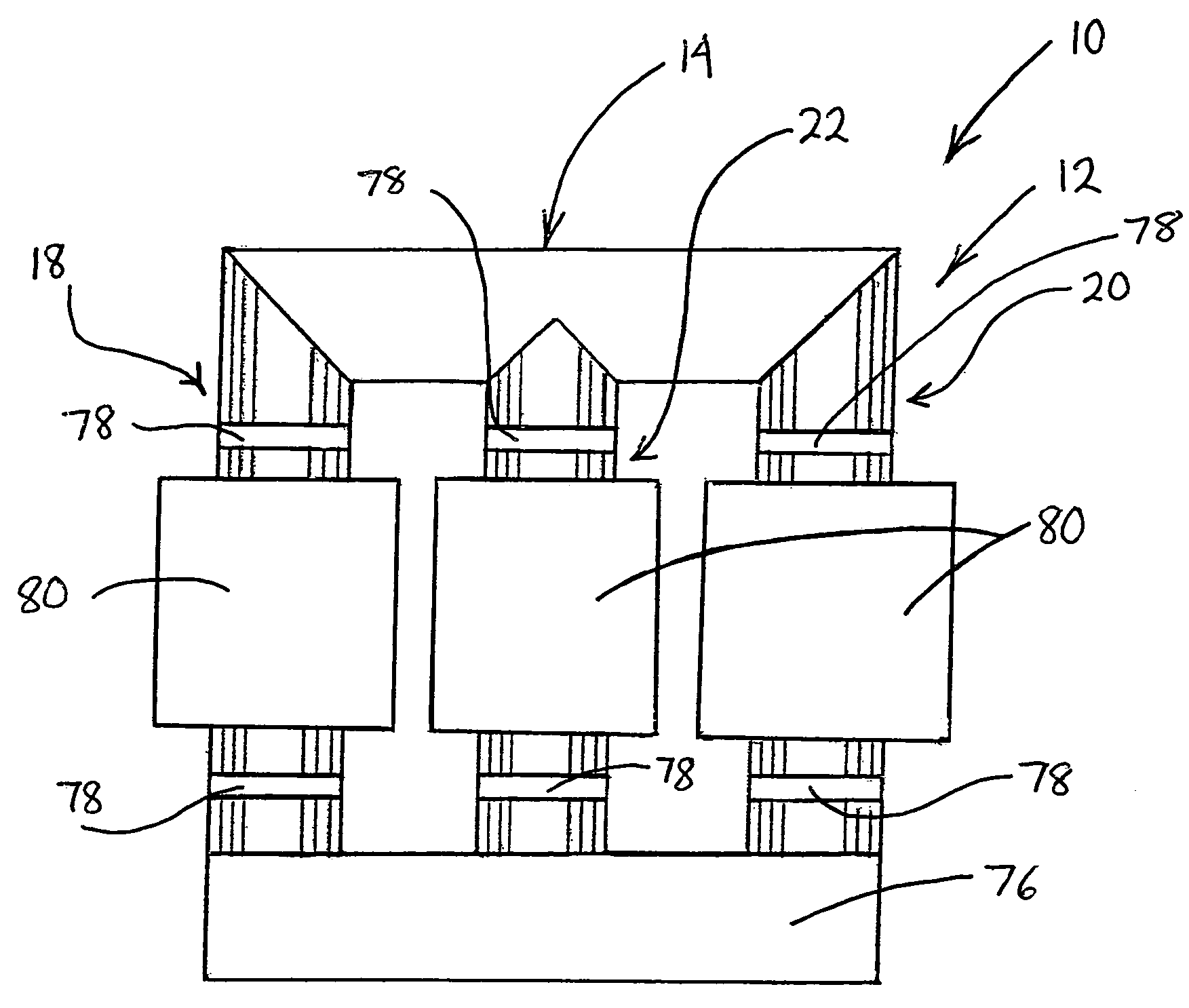 Transformer having a stacked core with a cruciform leg and a method of making the same