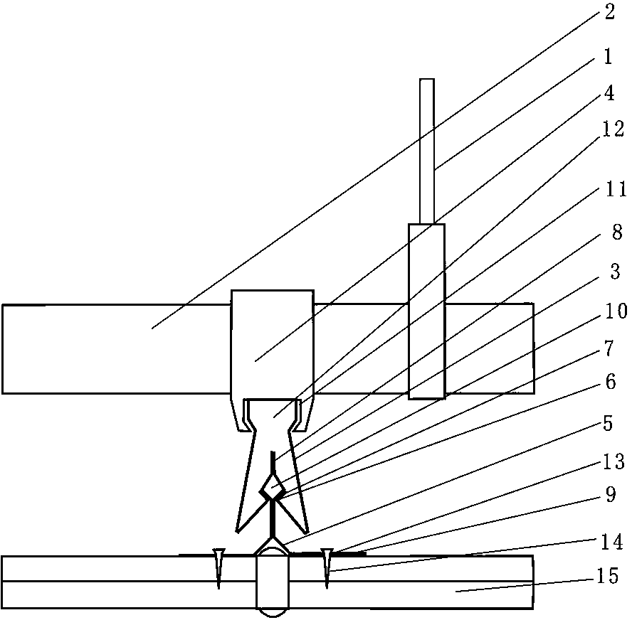 Connecting device for suspended ceiling