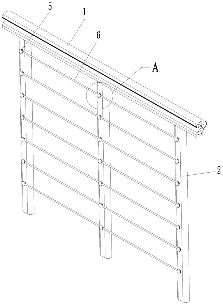 An assembled railing