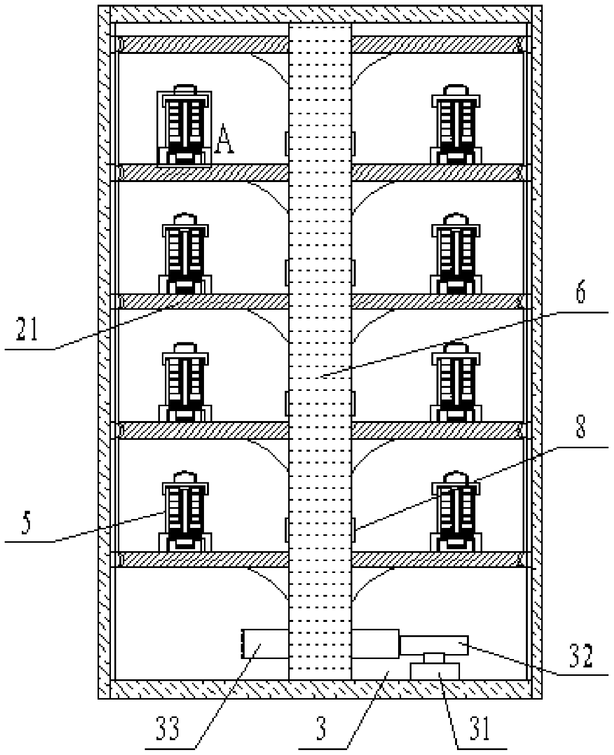 Blood storage device for blood transfusion department