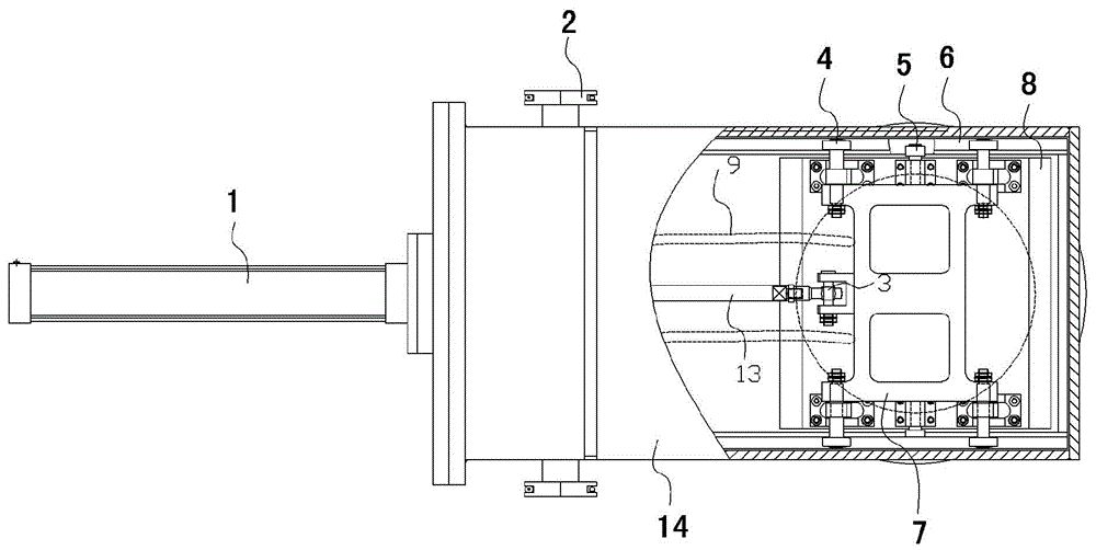 Guide rail vacuum connecting rod plug valve