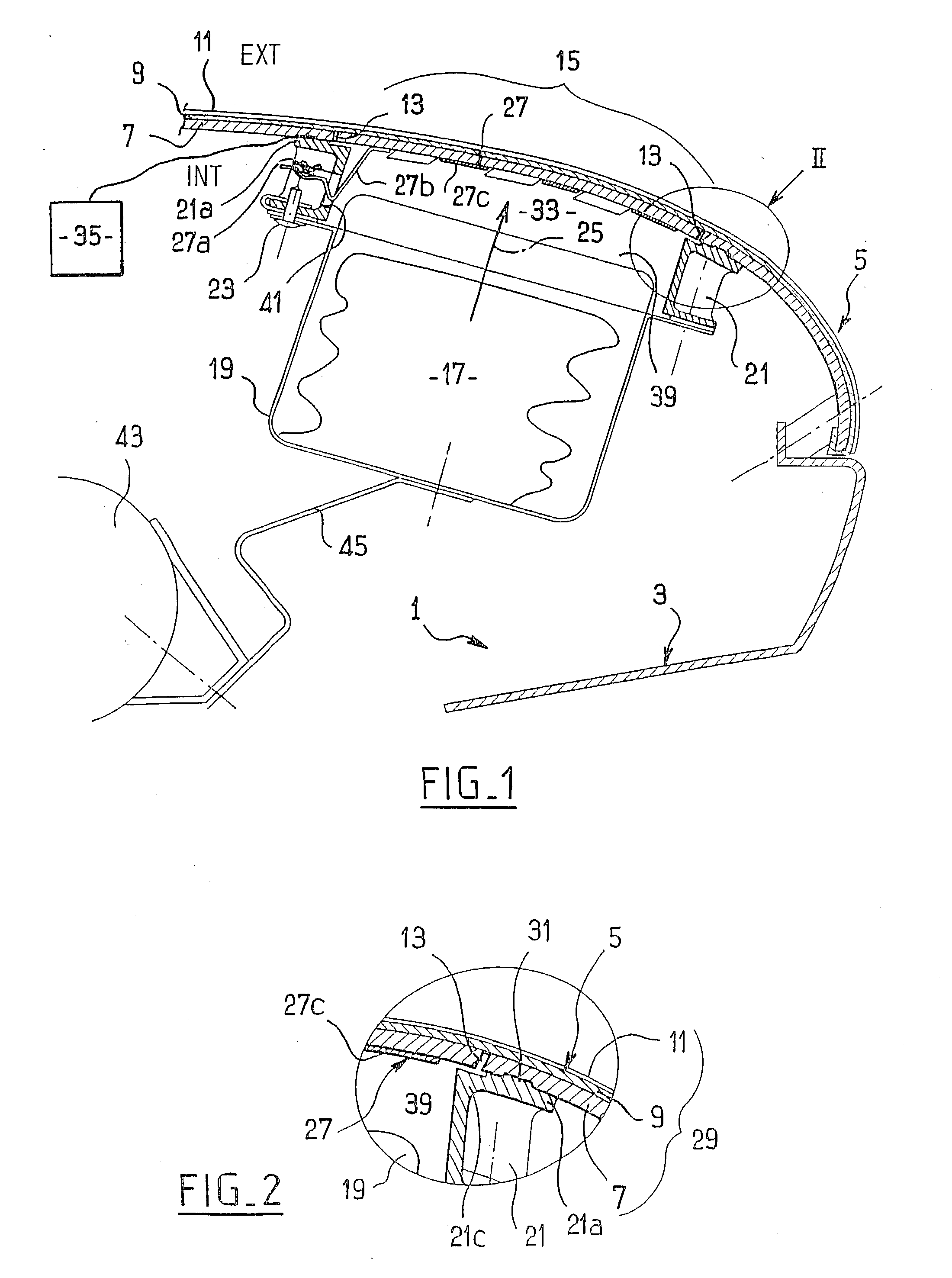 Method of manufacturing a dashboard portion fitted with an air bag