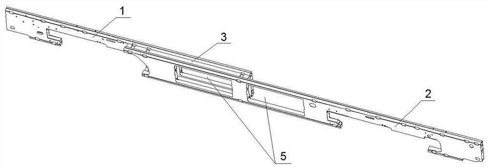 Combined longitudinal beam of aluminum alloy frame