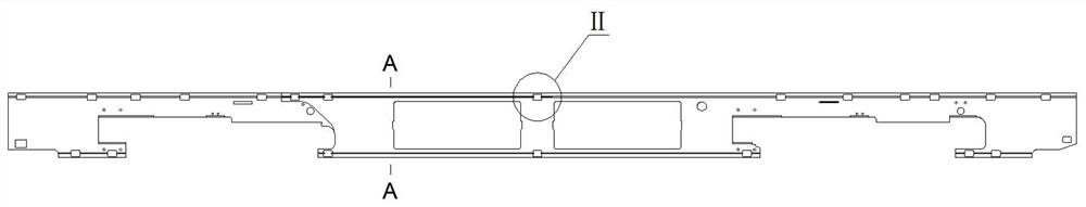 Combined longitudinal beam of aluminum alloy frame