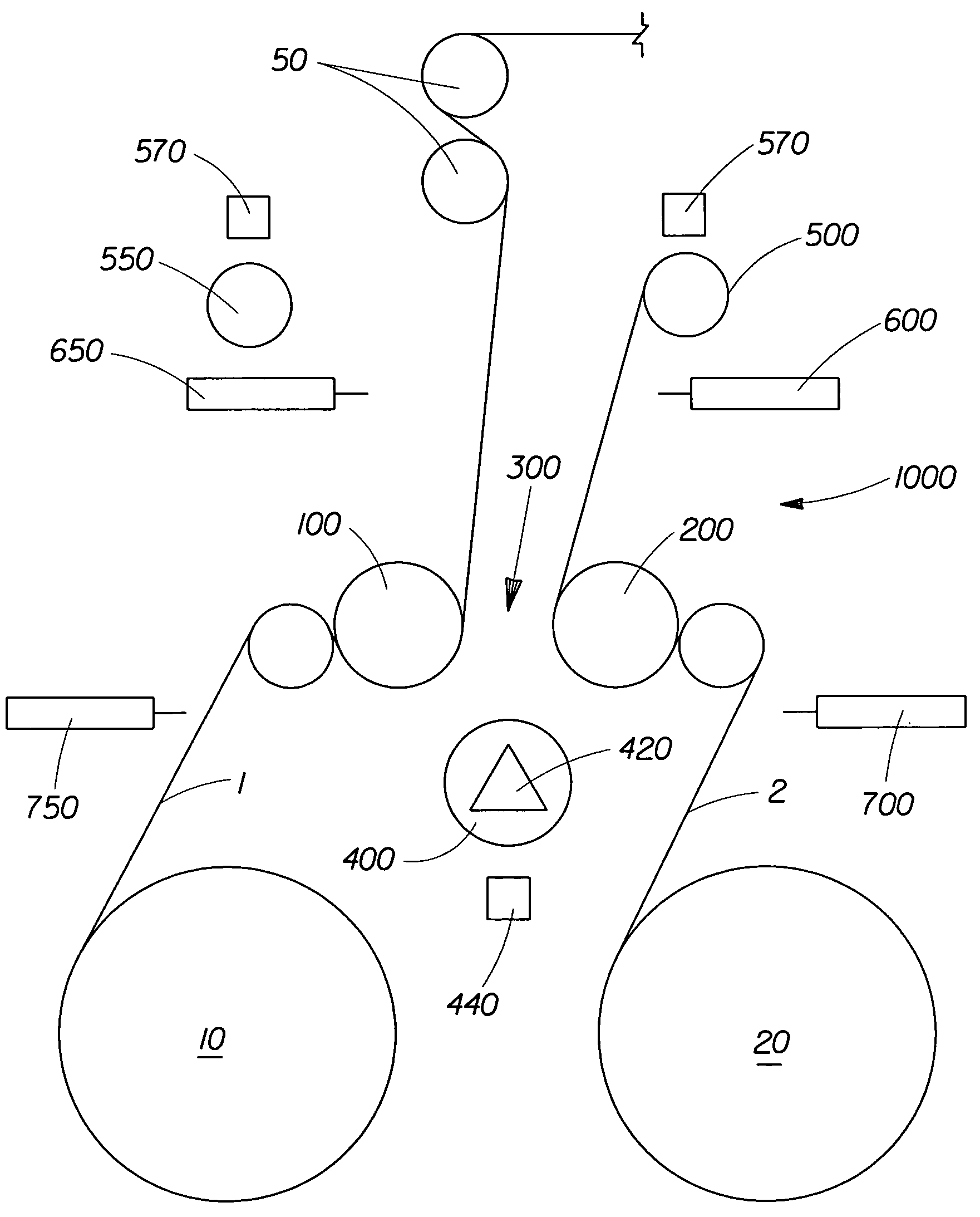 Method and apparatus for splicing a web material