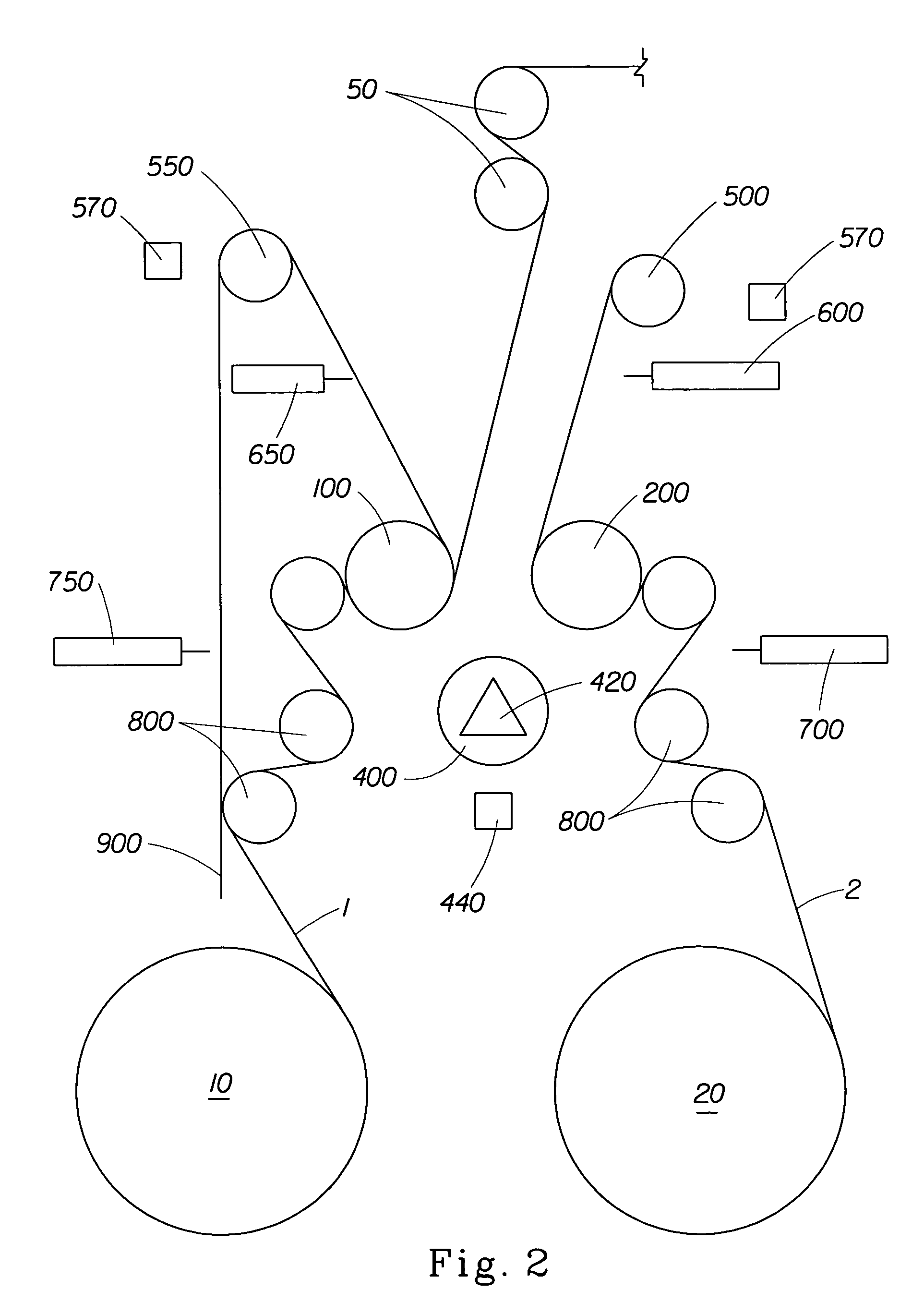 Method and apparatus for splicing a web material