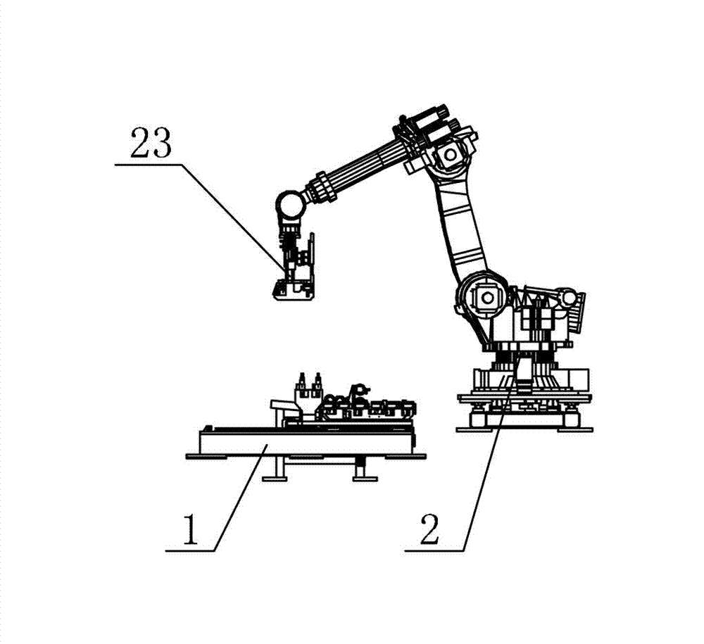Integrated equipment of automatic robot welding system of standard knots