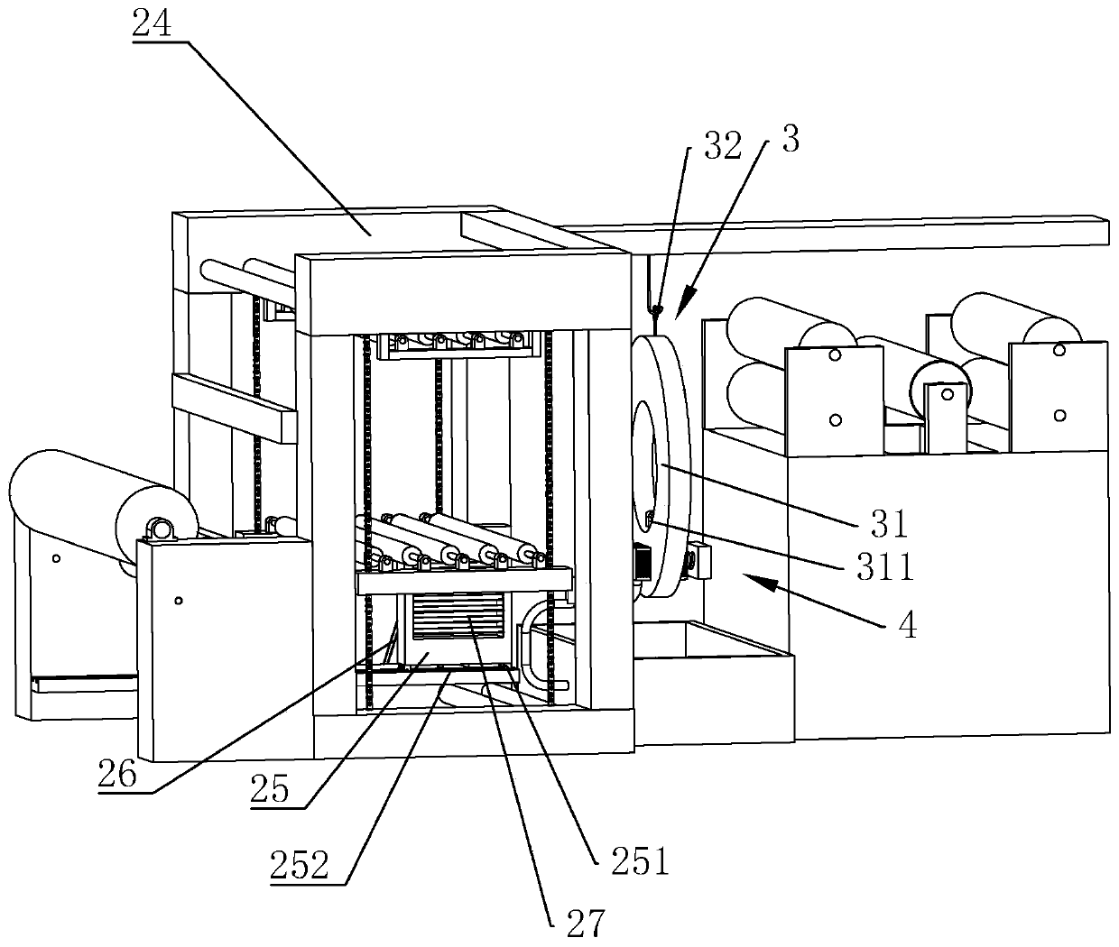 Printing and dyeing equipment combining padder and long-loop steamer