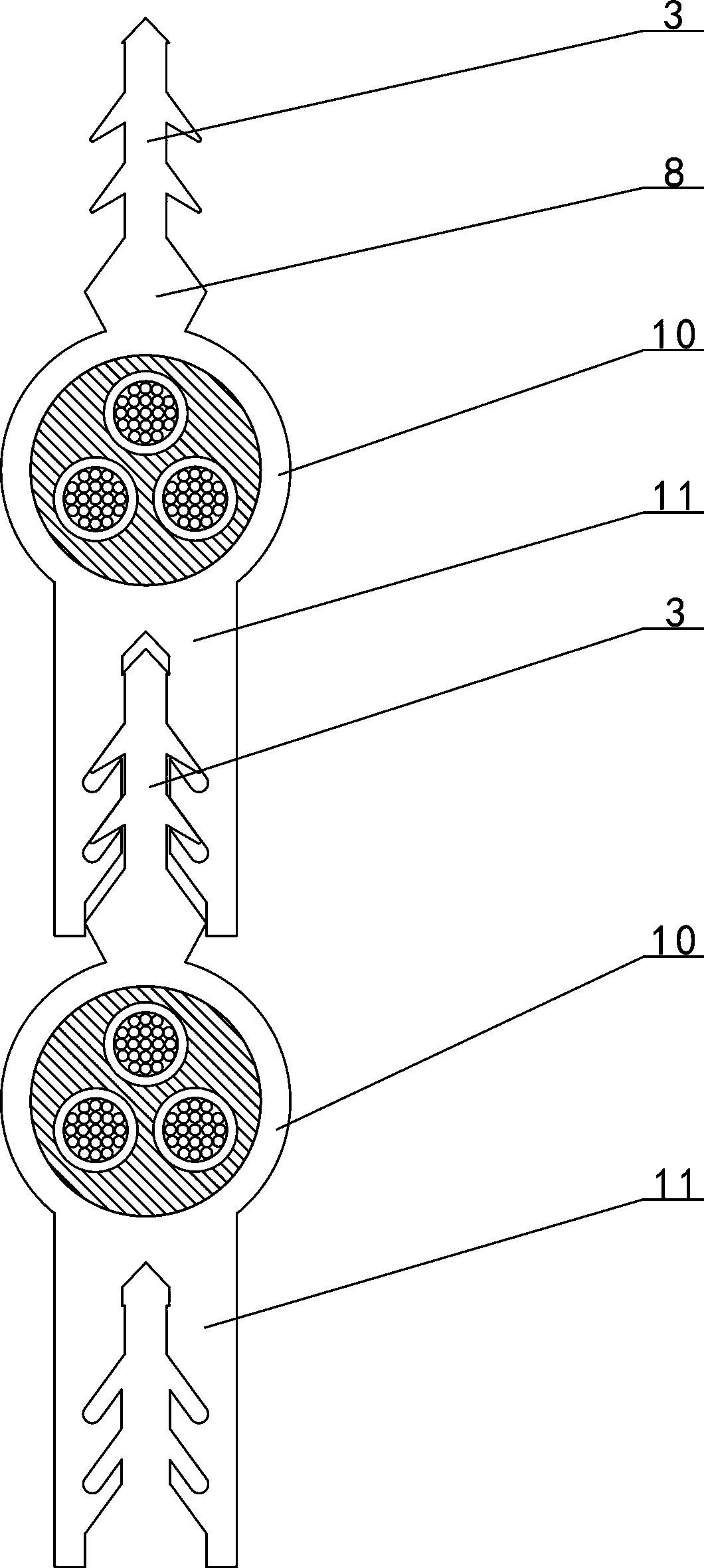 A cable connection structure