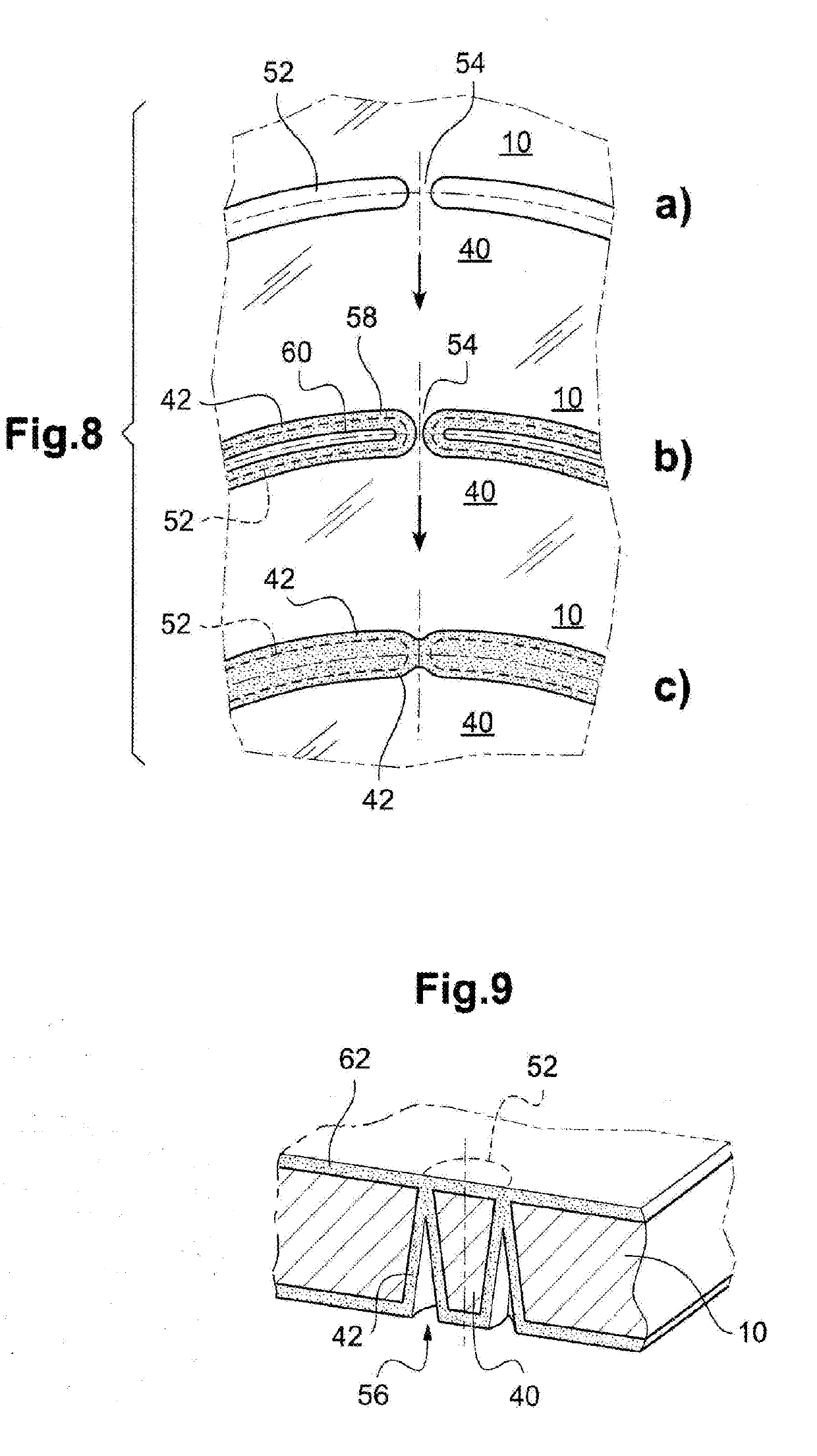 Methods of manufacturing a hermetic and isolating feedthrough for an electronic device casing, in particular made of titanium