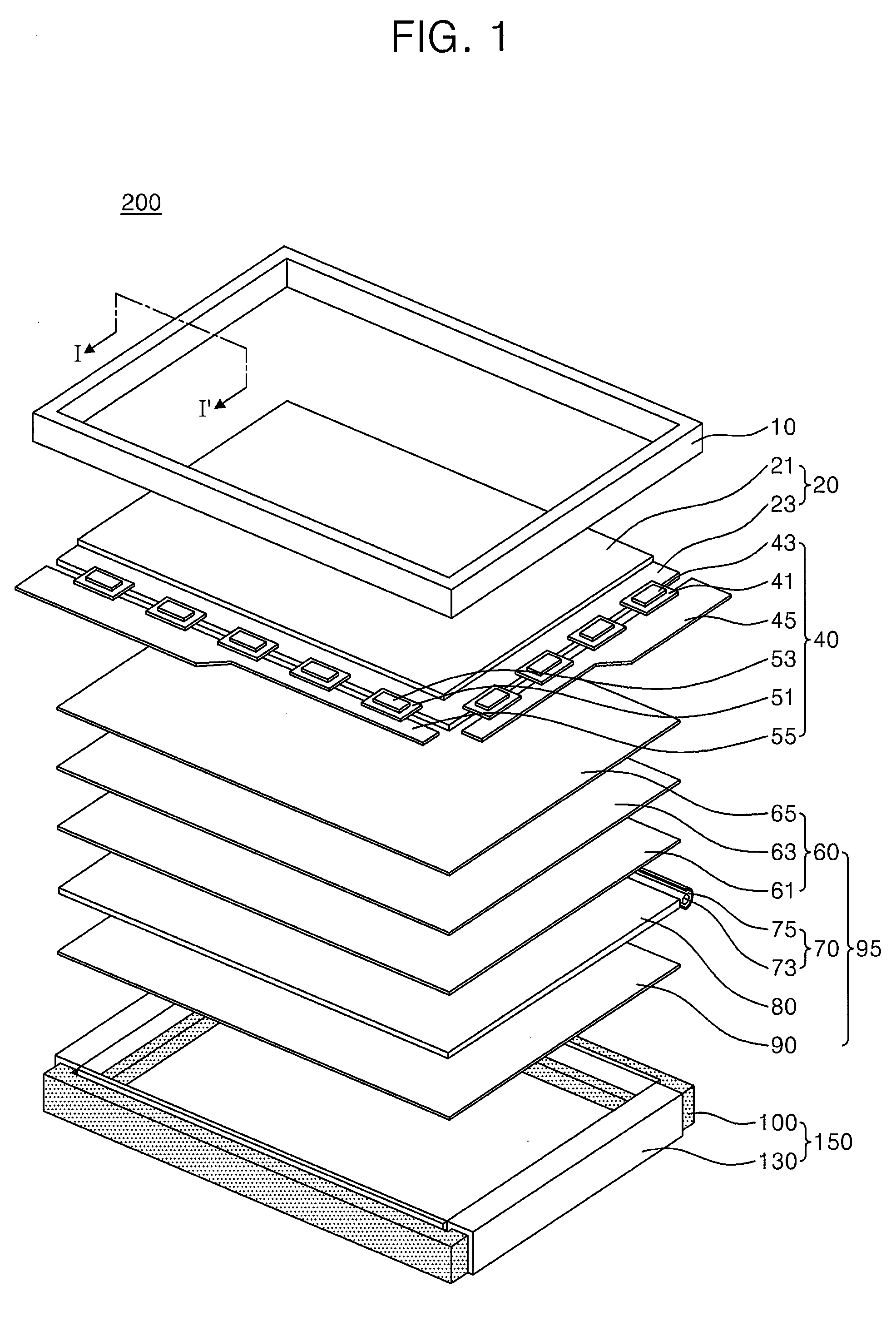 Receiving container, method of manufacturing the same and liquid crystal display having the same