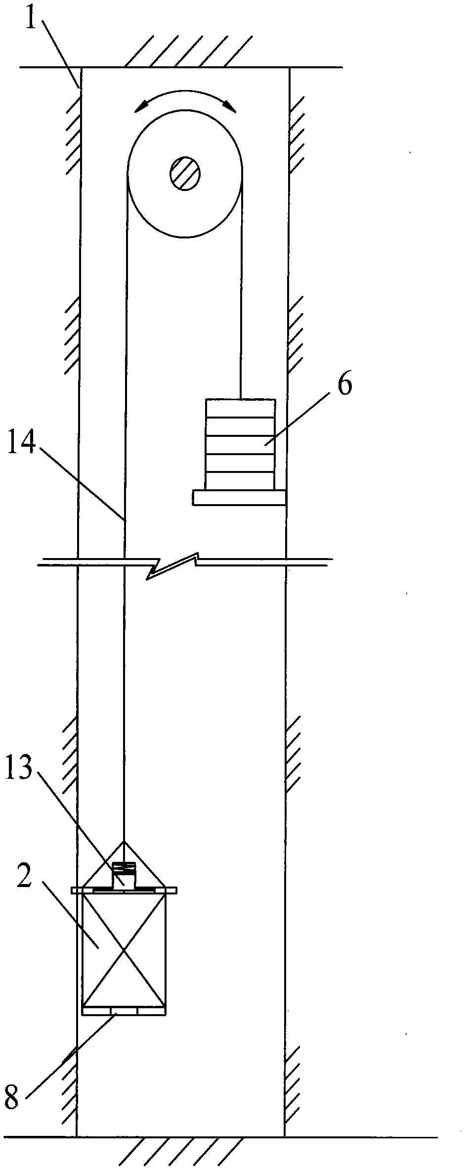 Variable counterweight elevator and variable counterweight hydraulic elevator