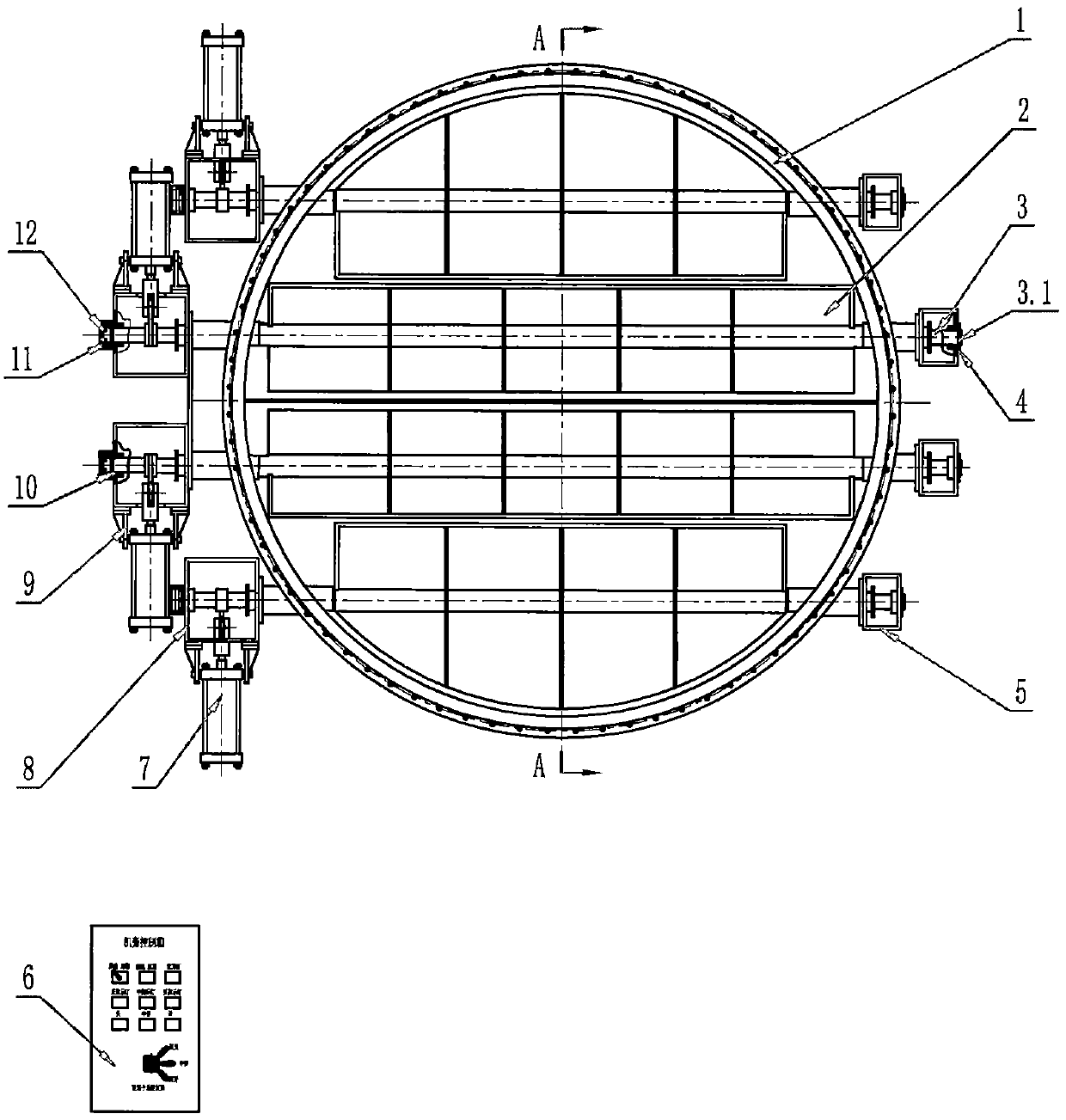 Pneumatic quick opening louver butterfly valve