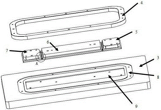 Autoclave die for forming parts with reinforcing ribs