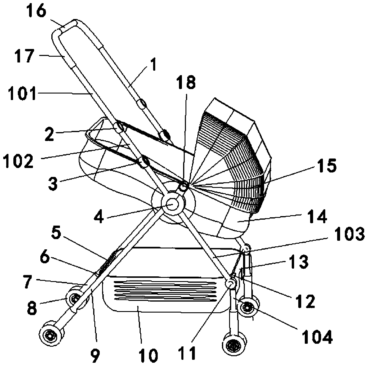 Multifunctional baby carriage