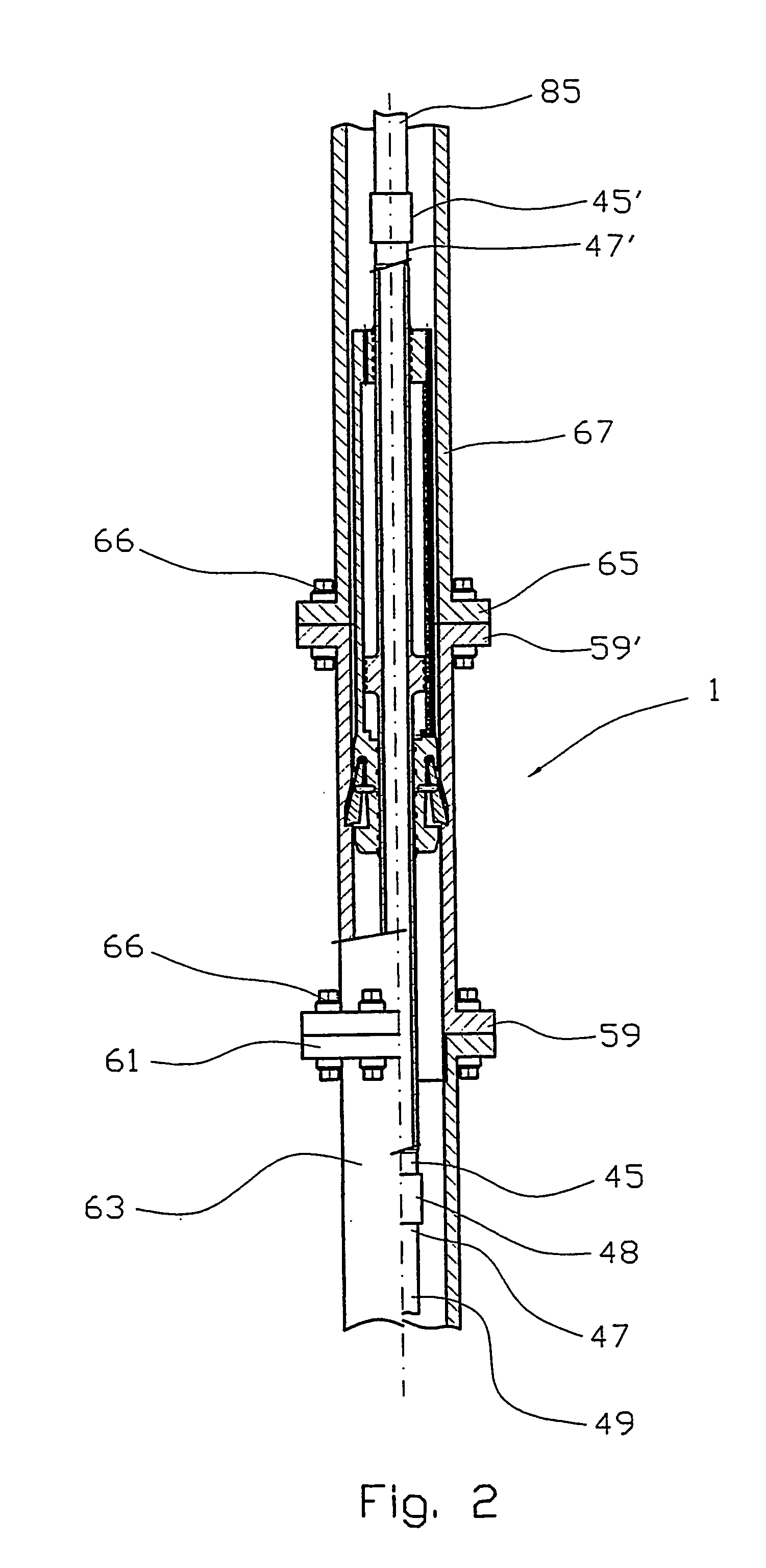 Tensioning system for production tubing in a riser at a floating installation for hydrocarbon production