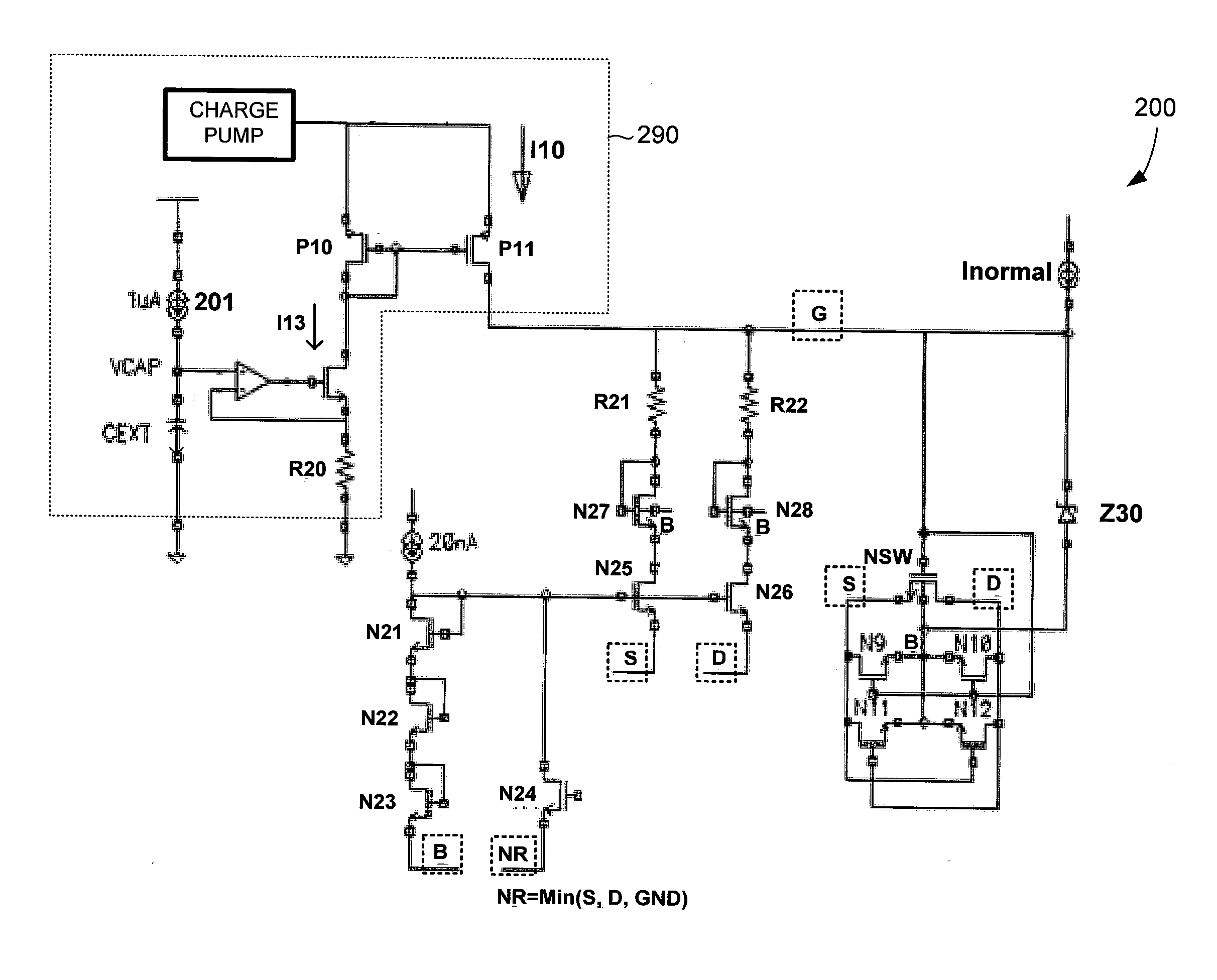 Audio switch circuit with slow turn-on