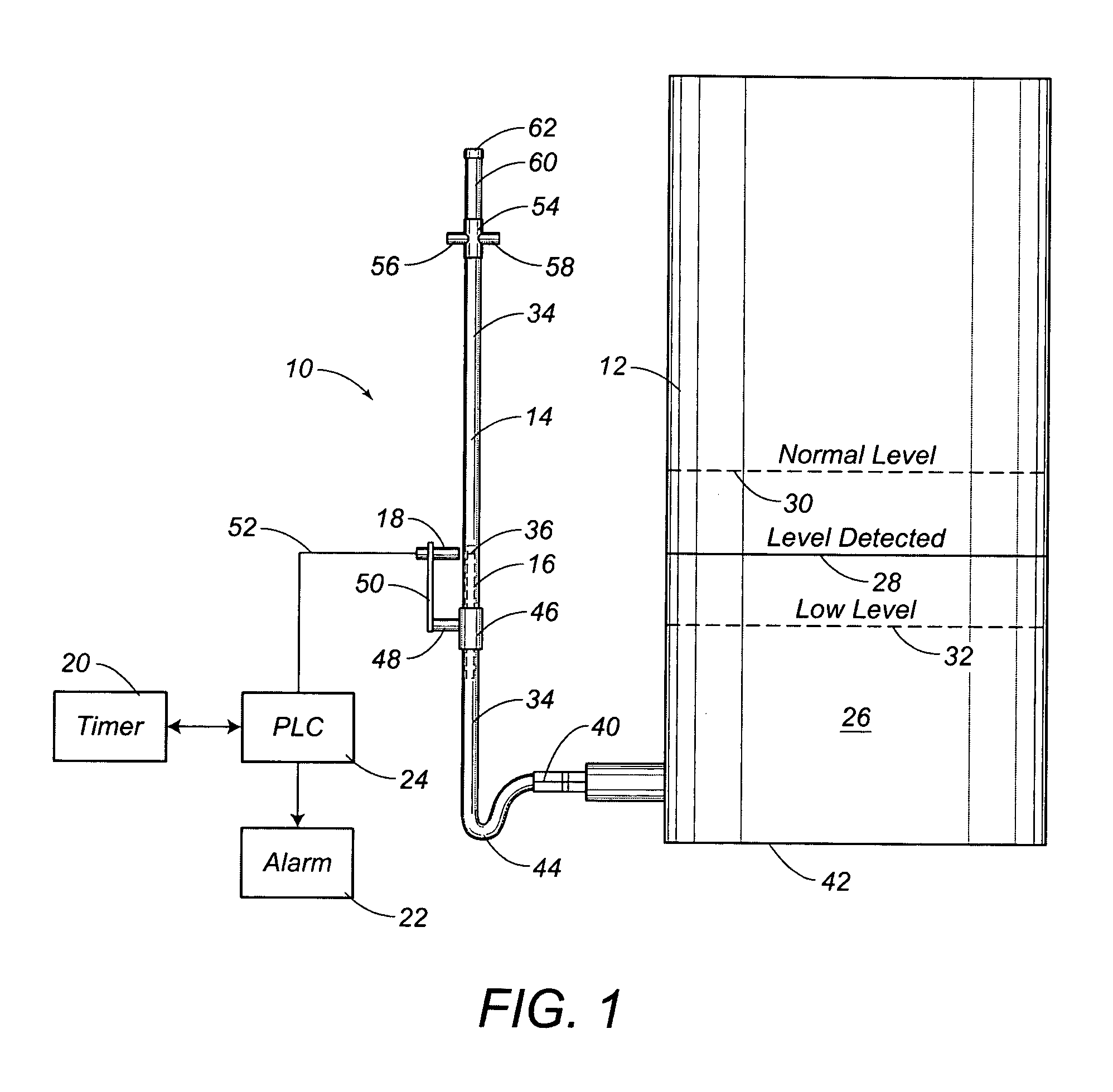 System and method of liquid level detection