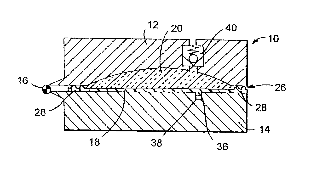 Process for molding on a substrate