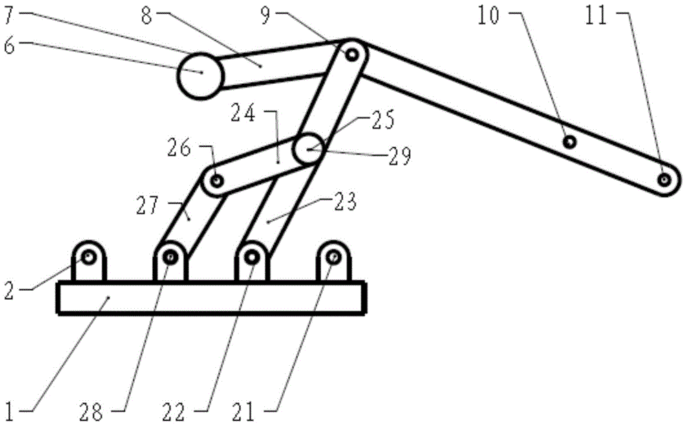 Multi-degree-of-freedom metamorphism controllable excavation mechanism comprising parallelogram bucket maintaining mechanism