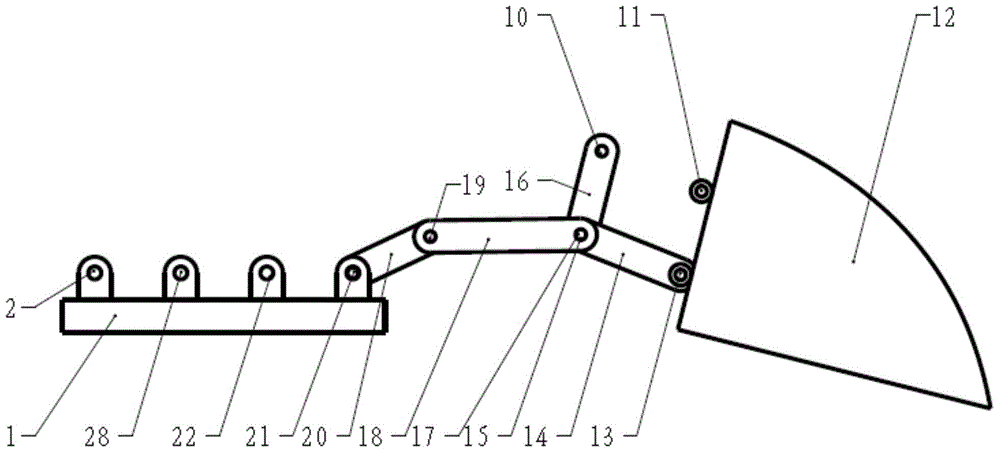 Multi-degree-of-freedom metamorphism controllable excavation mechanism comprising parallelogram bucket maintaining mechanism