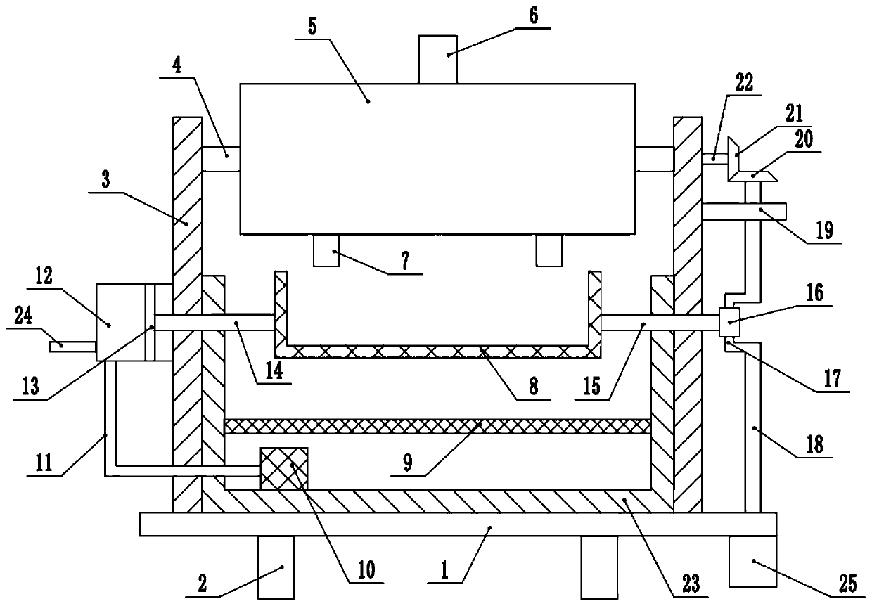 Earthworm protein mixed clarification extraction device