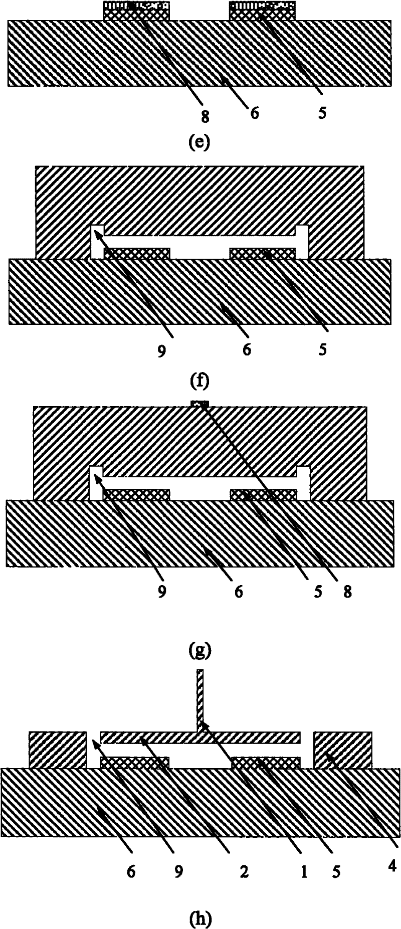 Micro sound pressure sensor with bionic cricket cilia structure and manufacturing method thereof