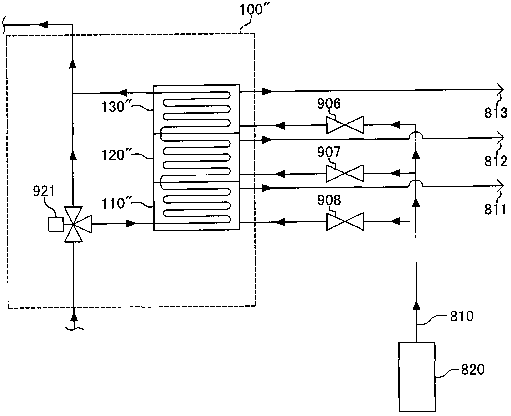 Refrigerant circulation system having heat recovery function