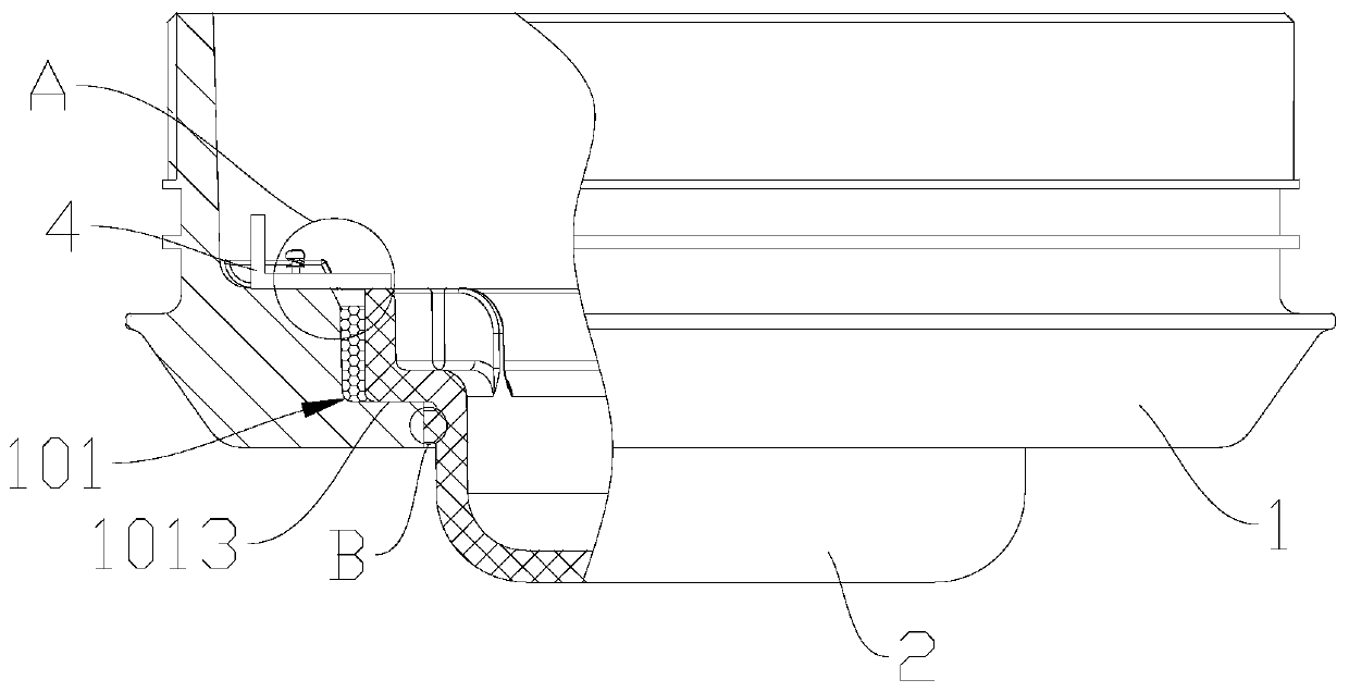 Sealing structure, explosion-proof assembly and detector