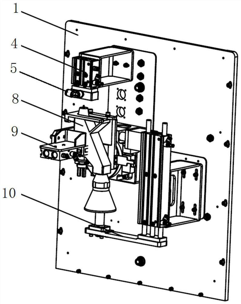 Falling device cleaning mechanism
