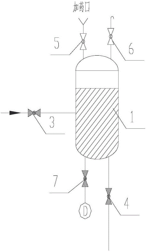 Tubular heating medium water heat exchange system chemical dosing device and control method thereof