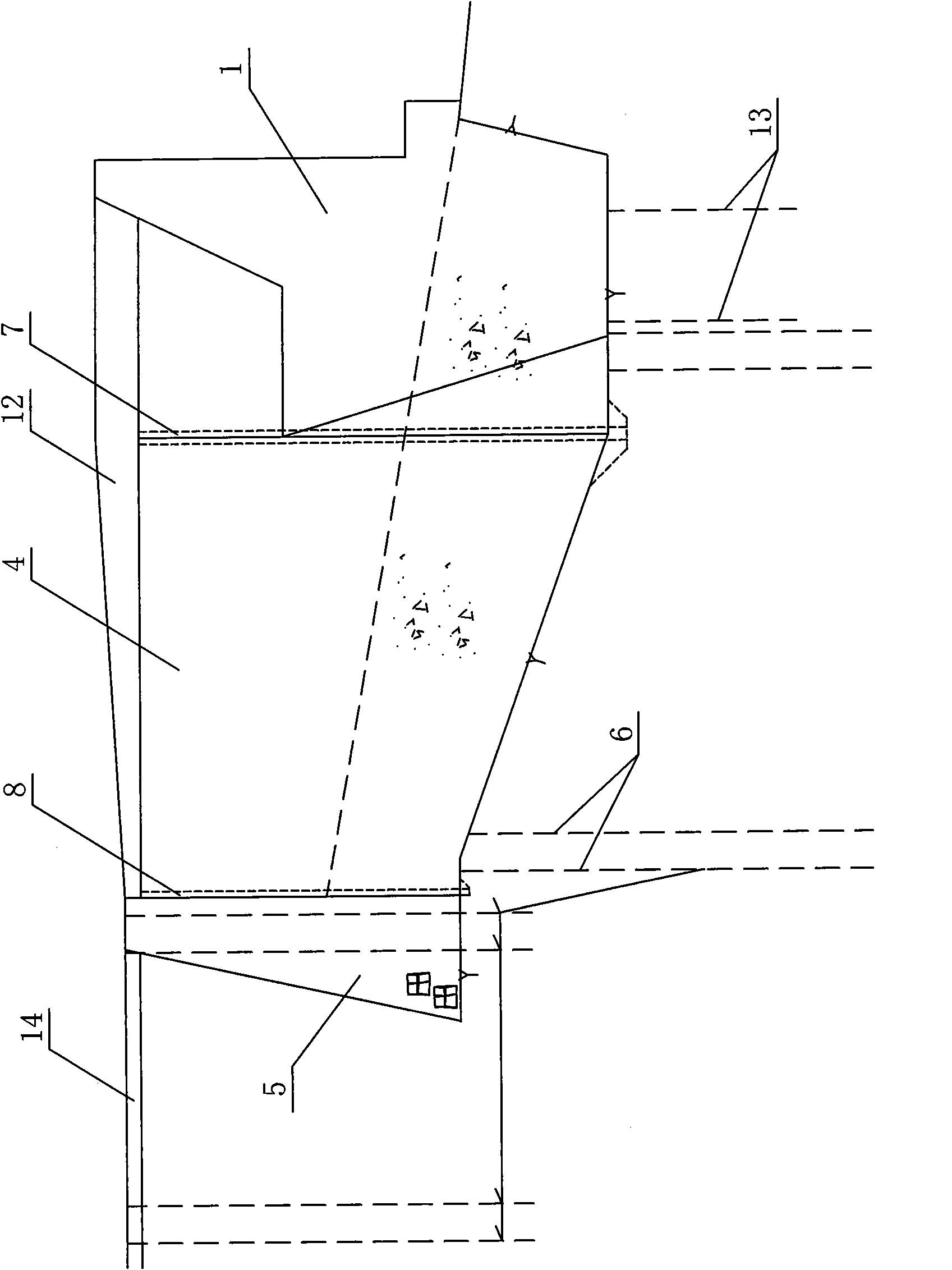 Broken line type dam joint structure and construction method thereof
