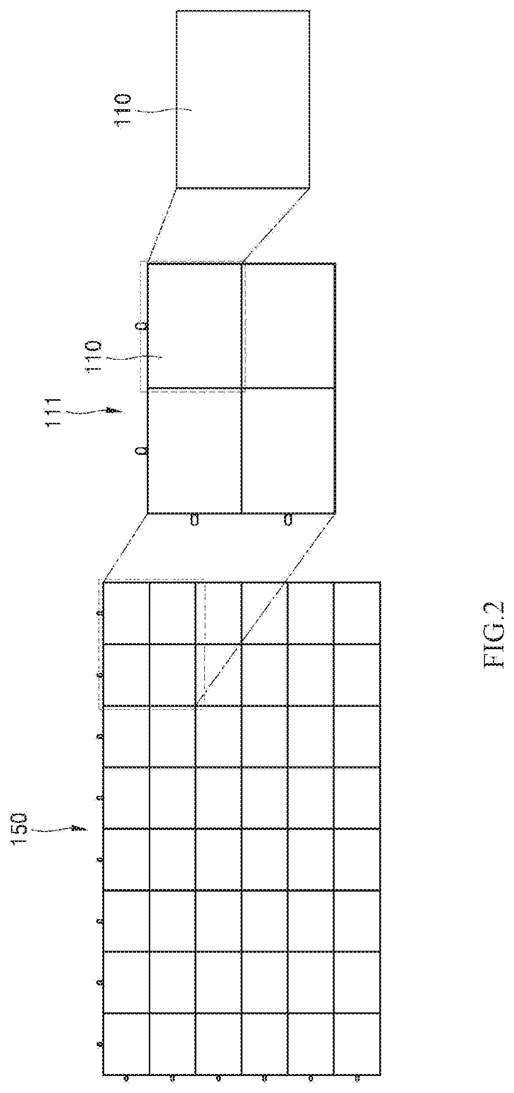 Tiled display device and tiling apparatus therefor