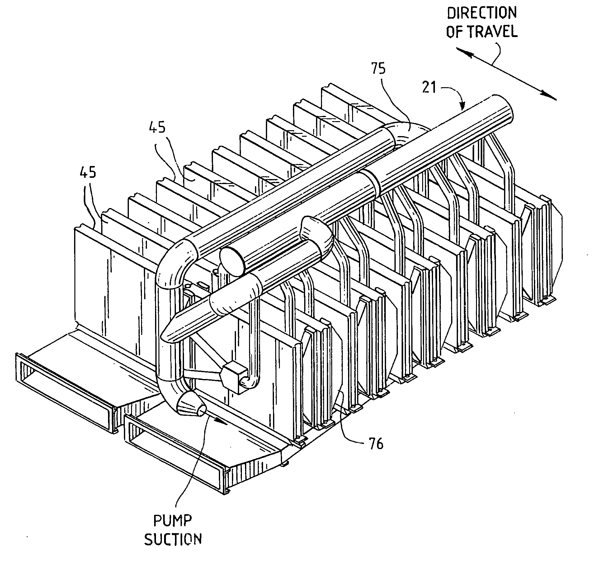 Backwash assembly and method having a rotating backwash arm for cleaning cloth filter media