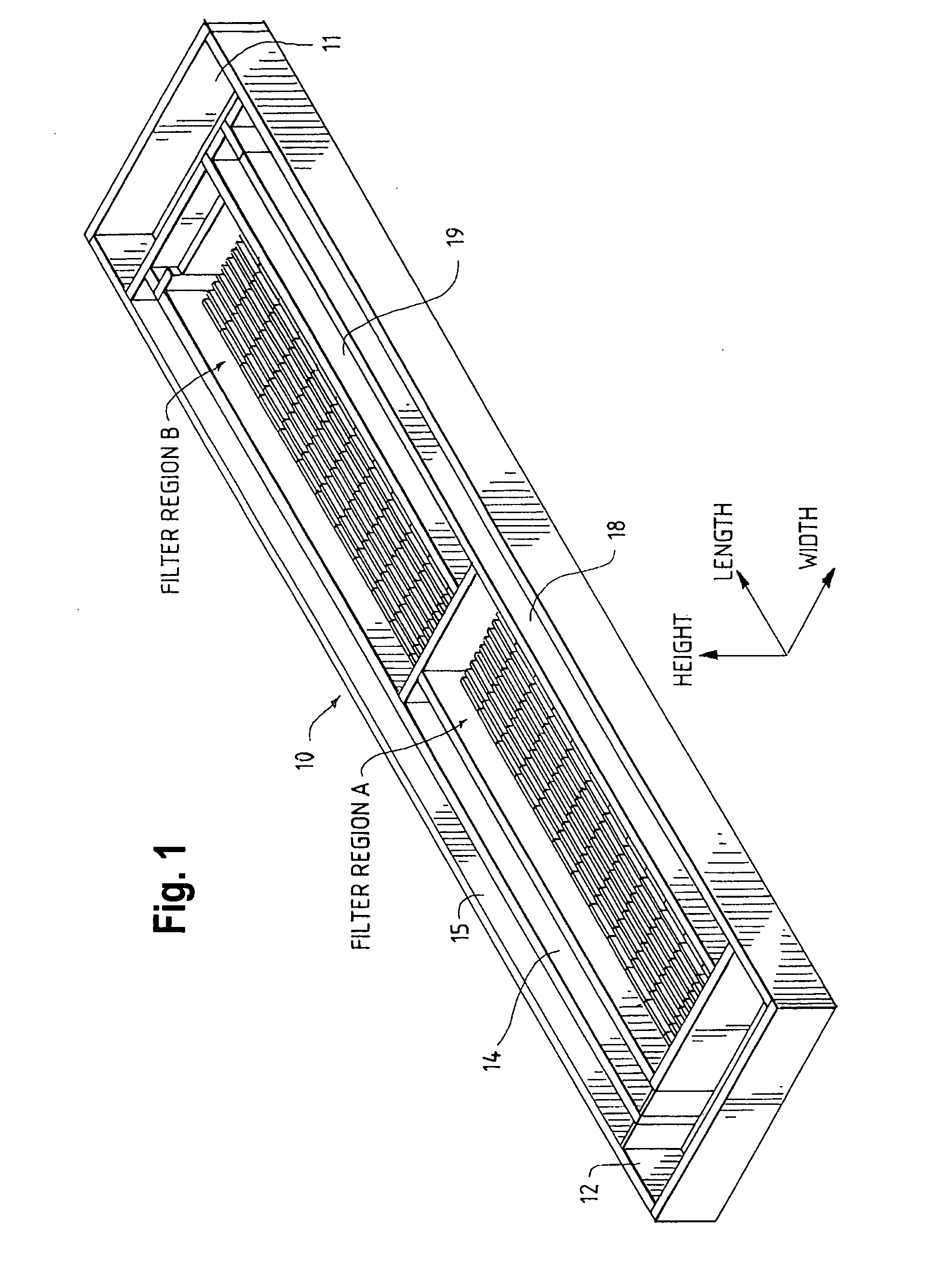 Backwash assembly and method having a rotating backwash arm for cleaning cloth filter media