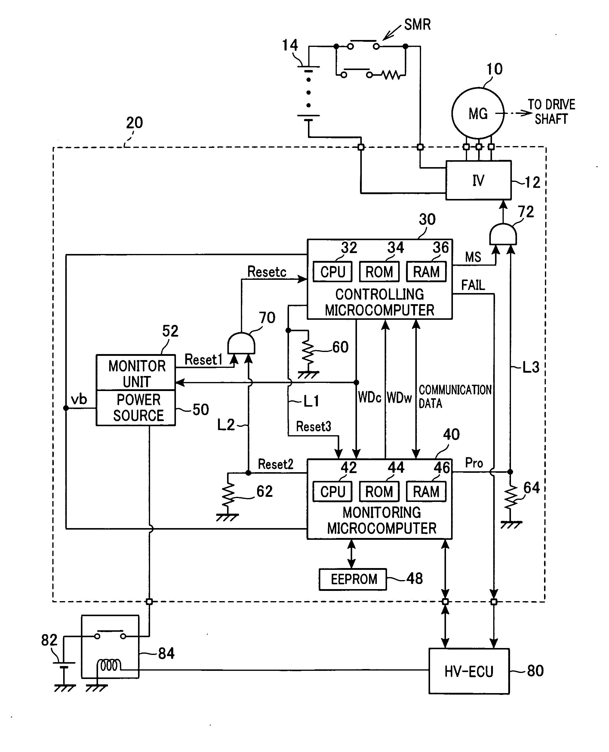 Electronic control apparatus for a vehicle