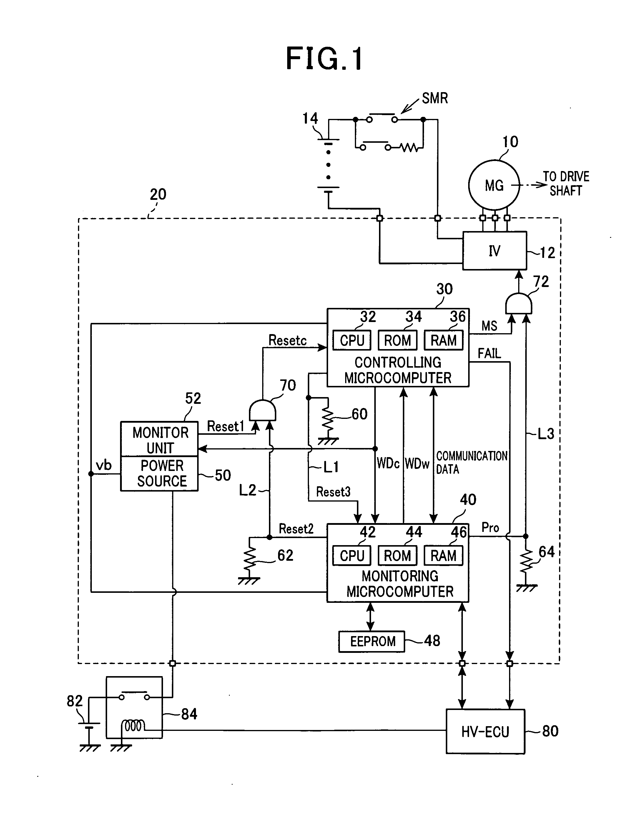 Electronic control apparatus for a vehicle