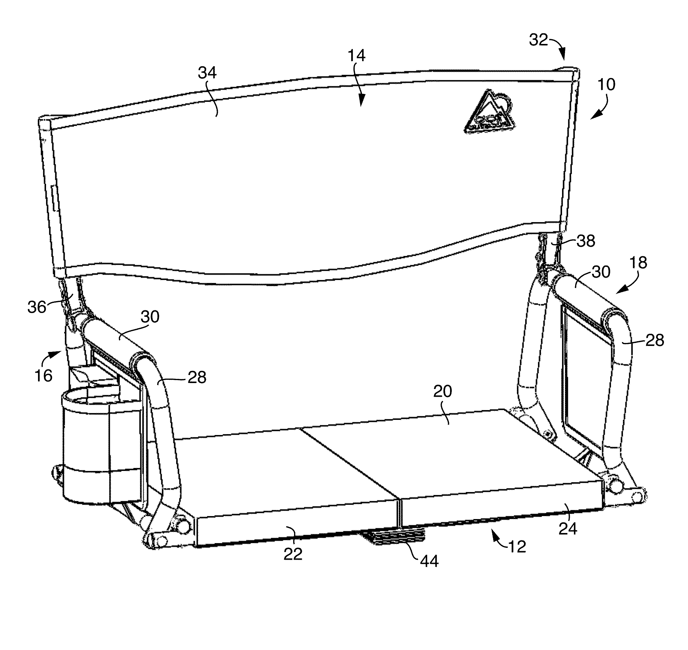 Portable, collapsible stadium seat