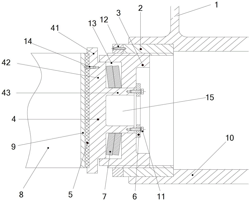 Ring beam connecting device