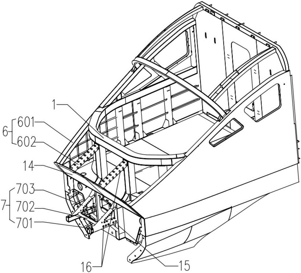 Locomotive and locomotive collision-proof structure for rail vehicle