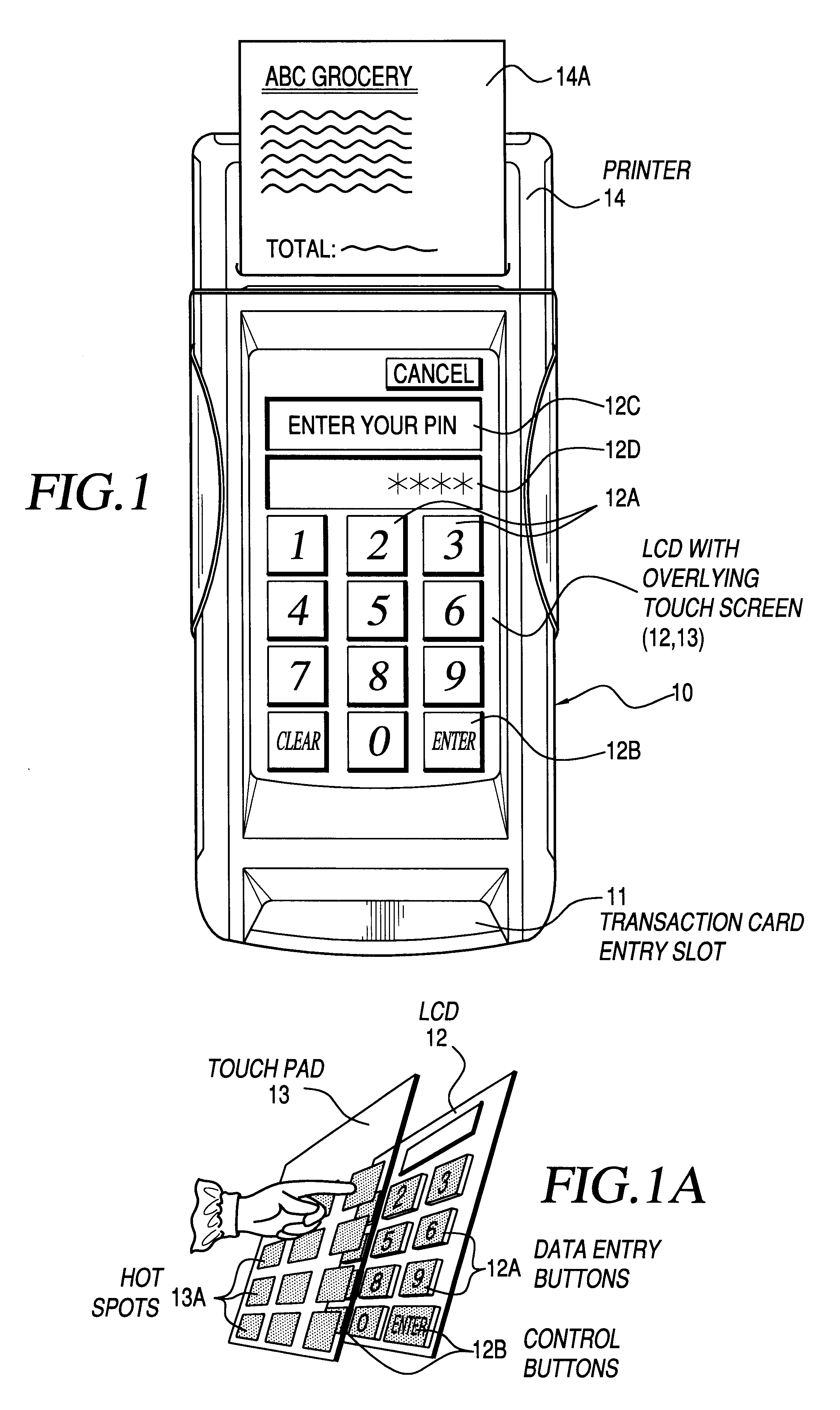 Method and apparatus for touch screen data entry