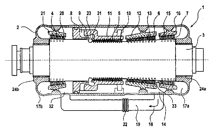 Fluid machinery with high pressure and lower pressure sectors