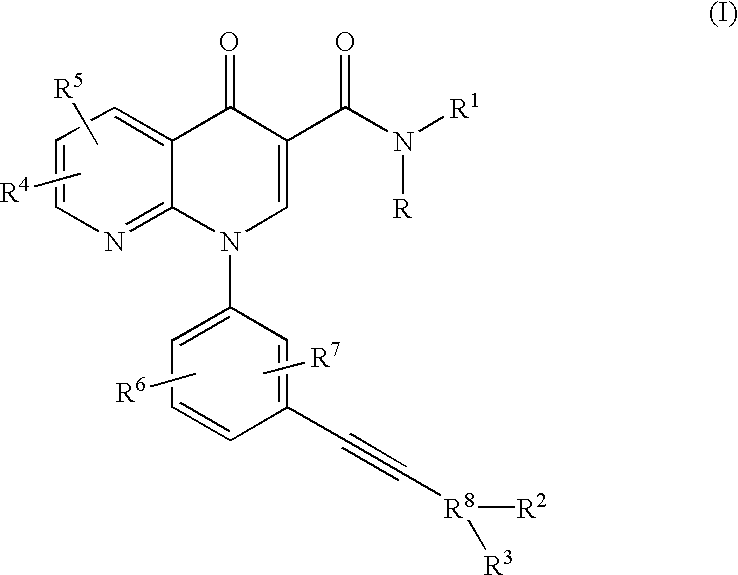 Alkyne-aryl phosphodiesterase-4 inhibitors