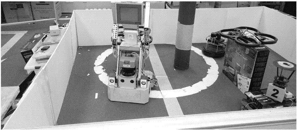 Mobile robot real-time positioning method based on laser radar and map matching