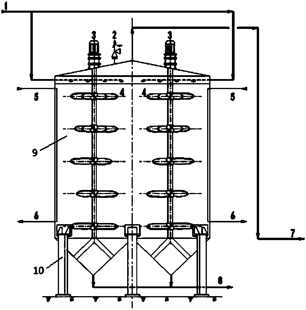Super large vertical continuous anaerobic fermentation tank